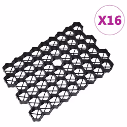 Griglie per l'Erba 16 pz Nere 60x40x3 cm in Plasticacod mxl 115485 - Vista aggiuntiva 2