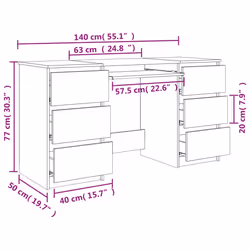 VidaXL 800813 scrivania - Vista aggiuntiva 8