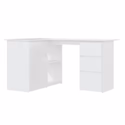 Scrivania ad Angolo Bianca 145x100x76 cm in Legno Multistratocod mxl 107844