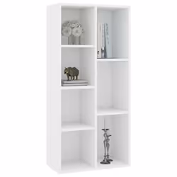 vidaXL Libreria Bianca 50x25x106 cm in Legno Multistrato - Vista aggiuntiva 3