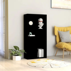 Vidaxl - Libreria, Scaffale Nera 50x25x106 cm in Truciolato