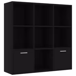 vidaXL Libreria Nera 98x30x98 cm in Legno Multistrato - Vista aggiuntiva 2