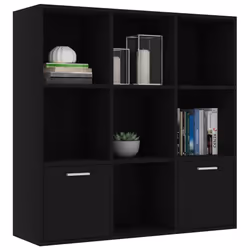 vidaXL Libreria Nera 98x30x98 cm in Legno Multistrato - Vista aggiuntiva 3
