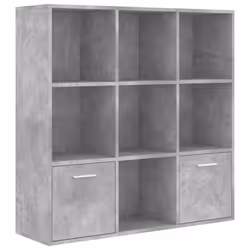 vidaXL Libreria Grigio Cemento 98x30x98 cm in Legno Multistrato - Vista aggiuntiva 2