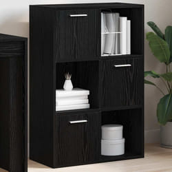 vidaXL Armadietto Nero 60x29,5x90 cm in Legno Multistrato