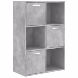 vidaXL Armadietto Grigio Cemento 60x29,5x90 cm in Legno Multistrato - Vista aggiuntiva 2