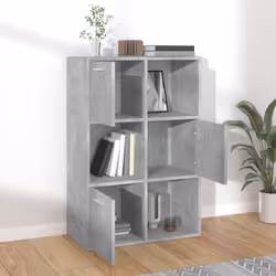 vidaXL Armadietto Grigio Cemento 60x29,5x90 cm in Legno Multistrato - Vista aggiuntiva 3