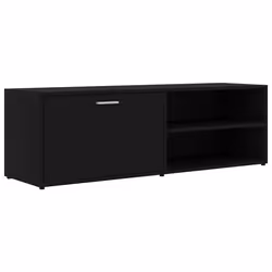 vidaXL Mobile Porta TV Nero 120x34x37 cm in Legno Multistrato - Vista aggiuntiva 2