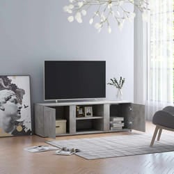 vidaXL Mobile Porta TV Grigio Cemento 120x34x37cm in Legno Multistrato