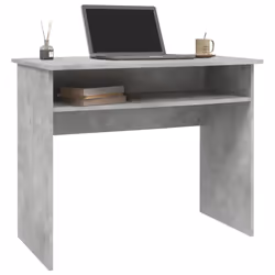 vidaXL Scrivania Grigio Cemento 90x50x74 cm in Legno Multistrato - Vista aggiuntiva 3