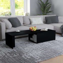 vidaXL Tavolino da Salotto Nero 150x50x35 cm in Legno Multistrato