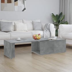 vidaXL Tavolino Salotto Grigio Cemento 150x50x35 cm Legno Multistrato