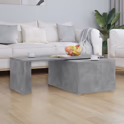 vidaXL Tavolino Salotto Grigio Cemento 150x50x35 cm Legno Multistrato - Vista aggiuntiva 3