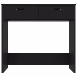 vidaXL Scrivania Nera 80x40x75 cm in Legno Multistrato - Vista aggiuntiva 3