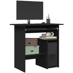vidaXL Scrivania Nera 80x45x74 cm in Legno Multistrato