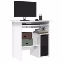 Scrivania Bianco Lucido 80x45x74 cm in Legno Multistratocod mxl 73399