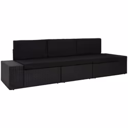 Questo set componibile di divano in polyrattan unisce stile e funzionalità ed è progettato per essere utilizzato all'aperto t ...