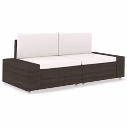 Questo set componibile di divano in polyrattan unisce stile e funzionalità ed è progettato per essere utilizzato all'aperto t ...