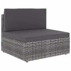 Divano Modulare a 2 Posti in Polyrattan Grigiocod mxl 70706 - Vista aggiuntiva 3