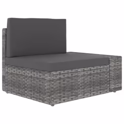 Divano Modulare a 2 Posti in Polyrattan Grigiocod mxl 118672 - Vista aggiuntiva 3