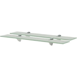 Vidaxl - Set 2 mensole galleggianti in vetro sfumatura fumè disponibili varie misure dimensioni : 60 x 10 cm