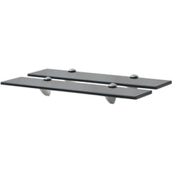 Vidaxl - Set 2 mensole galleggianti in vetro temperato nere disponibili in varie misure dimensioni : 50 x 20 cm