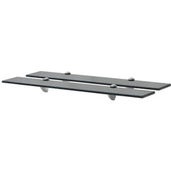 Vidaxl - Set 2 mensole galleggianti in vetro temperato nere disponibili in varie misure dimensioni : 70 x 20 cm
