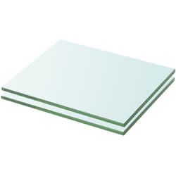 Mensole in Vetro Trasparente 2 pz, Mobile Moderno 20x20 cm Vidaxl 3666