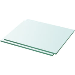 Mensole in Vetro Trasparente 2 pz, Mobile Moderno 30x20 cm Vidaxl 9635