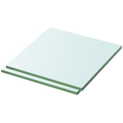 Mensole in Vetro Trasparente 2 pz, Mobile Moderno 30x30 cm Vidaxl 5572