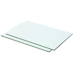 Set da 2 mensole in vetro dal design elegante disponibili in varie misure dimensioni : 50 x 25 cm