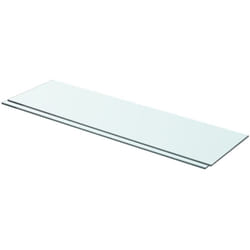 Set da 2 mensole in vetro dal design elegante disponibili in varie misure dimensioni : 70 x 20 cm