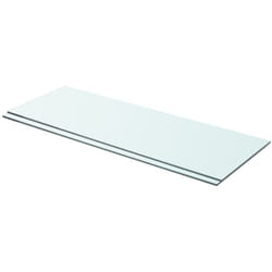 vidaXL Mensole in Vetro Trasparente 2 pz 70x25 cm