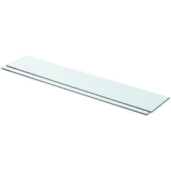 Set da 2 mensole in vetro dal design elegante disponibili in varie misure dimensioni : 80 x 15 cm