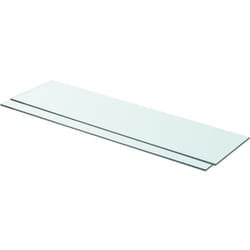 Set da 2 mensole in vetro dal design elegante disponibili in varie misure dimensioni : 80 x 20 cm
