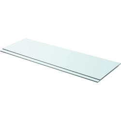 vidaXL Mensole in Vetro Trasparente 2 pz 90x30 cm