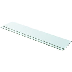 Mensole in Vetro Trasparente 2 pz, Mobile Moderno 100x20 cm Vidaxl 9544
