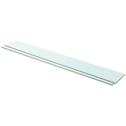 vidaXL Mensole in Vetro Trasparente 2 pz 110x15 cm