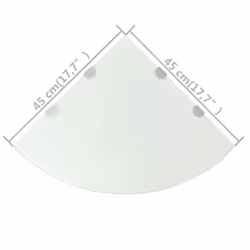 VidaXL 3051600 scaffale Vetro temperato Bianco - Vista aggiuntiva 5