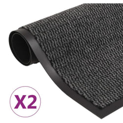 Vidaxl - Tappeti Antipolvere 2 pz Trapuntati 60x90 cm Antracite 2608