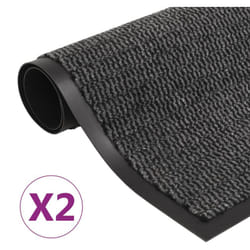 vidaXL Tappeti Antipolvere 2 pz Trapuntati 80x120 cm Antracite