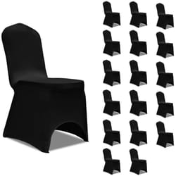 Vidaxl - Coprisedie in Tessuto Elasticizzato Nero 18 pz 2278