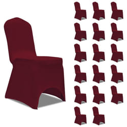 Vidaxl - Coprisedie in Tessuto Elasticizzato Borgogna 18 pz 1625