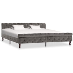 Giroletto Grigio in Velluto 200x200 cm Vidaxl