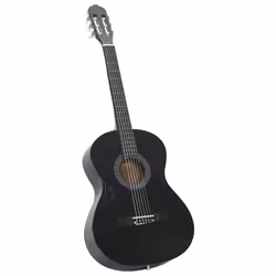 Set Chitarra Classica per Principianti 12 pz Nera 4/4 39&quot; cod mxl 126971