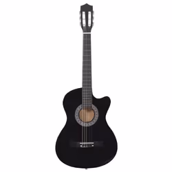 Chitarra Classica Cutaway Western con 6 Corde Nera 38"cod mxl 121404 - Vista aggiuntiva 3