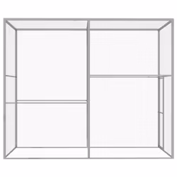 Gabbia per Gatti 3x1,5x2,5 m in Acciaio Zincatocod mxl 81371 - Vista aggiuntiva 3