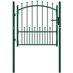 Vidaxl - Cancello per Recinzione con Punte in Acciaio 100x100 cm Verde 5882