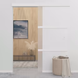 Porta Scorrevole in Vetro ESG e Alluminio 90x205 cm Argentocod mxl 71347 - Vista aggiuntiva 3