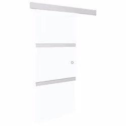 Porta Scorrevole Fermi Vetro ESG e Alluminio Argento 76x205 cmcod mxl 119327 - Vista aggiuntiva 2